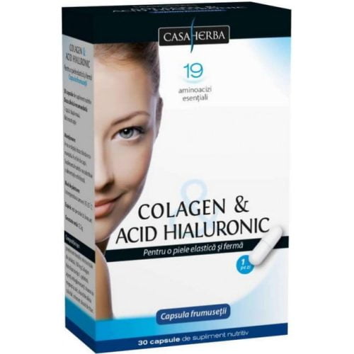 Colagen cu acid hialuronic, 30capsule, Interherb