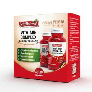 Vitamin complex pachet 60 cu 30,90 capsule,Adnatura